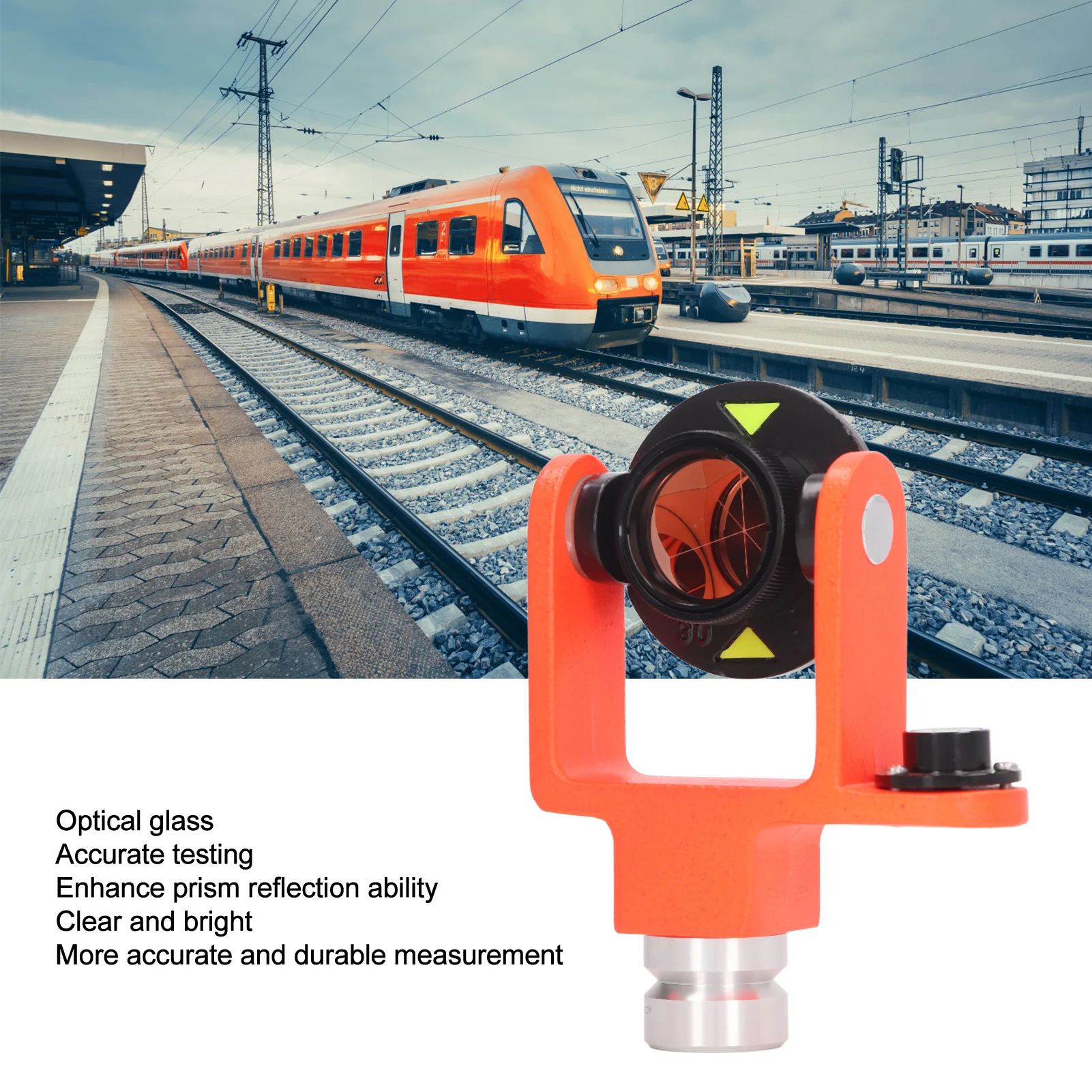Surveying Prism Single Tilt Prism for Total Stations Land Surveying Equipment Offset 0 Or ‑30 mm
Surveying Prism Single Tilt Prism for Total Stations Land Surveying Equipment Offset 0 Or ‑30 mm