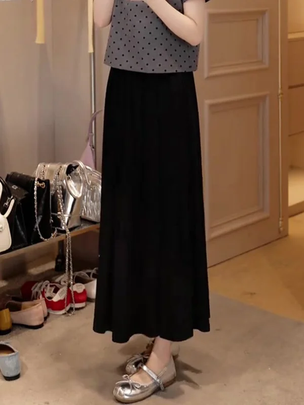 Элегантная черная юбка миди для женщин, весенняя коллекция, с завышенной талией, А-силуэт, стройнящая, для офиса, однотонная
Элегантная черная юбка миди для женщин, весенняя коллекция, с завышенной талией, А-силуэт, стройнящая, для офиса, однотонная
