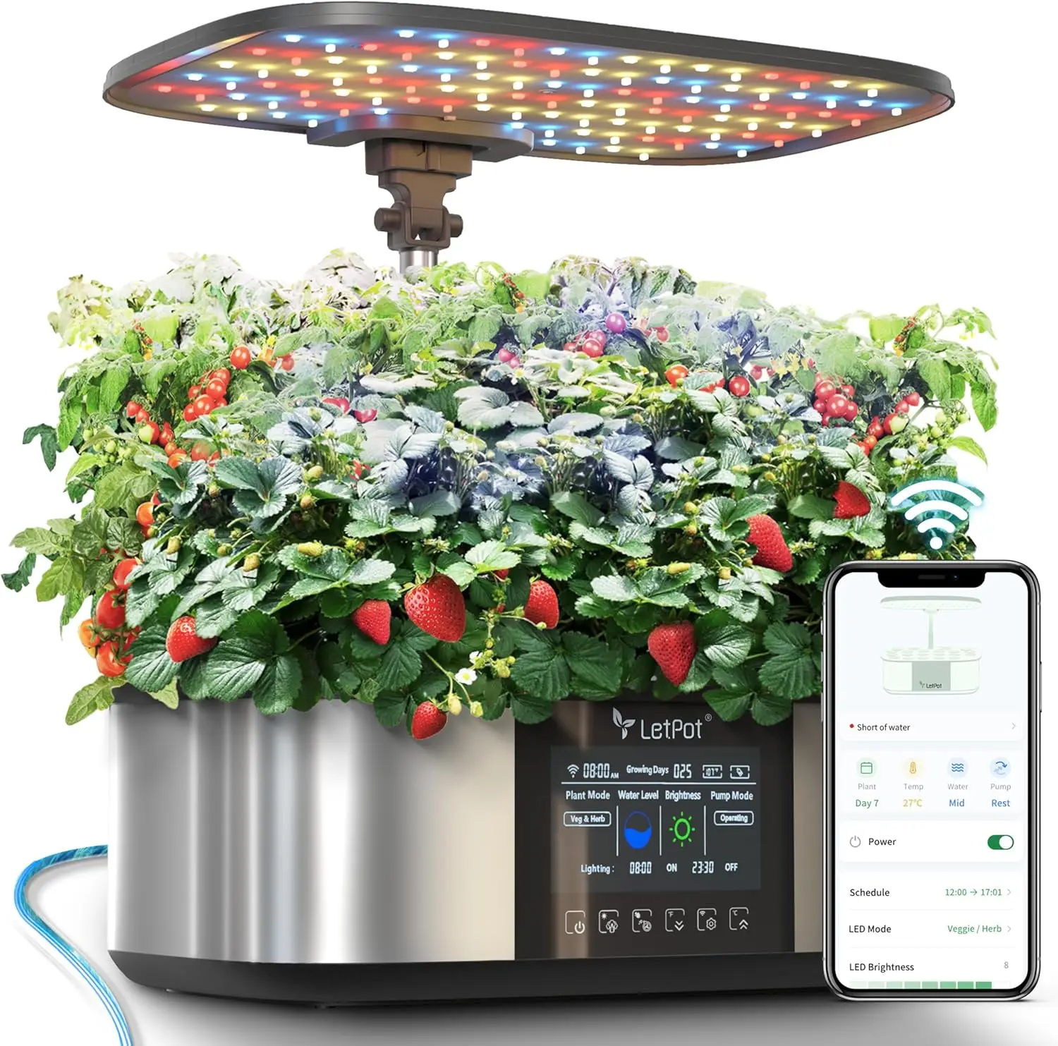 LPH-Max Hydroponics Growing System Kit, 21 Pods APP & WiFi Automatic Controlled Smart Indoor Garden
LPH-Max Hydroponics Growing System Kit, 21 Pods APP & WiFi Automatic Controlled Smart Indoor Garden