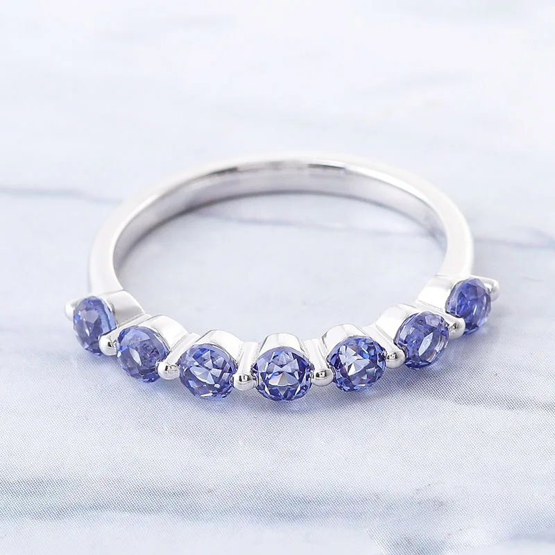 Provence half band rings blue Lab Grown Gemstones 10K Solid Gold Ring Luxury Wedding Band for women Personalized Custom
Provence half band rings blue Lab Grown Gemstones 10K Solid Gold Ring Luxury Wedding Band for women Personalized Custom