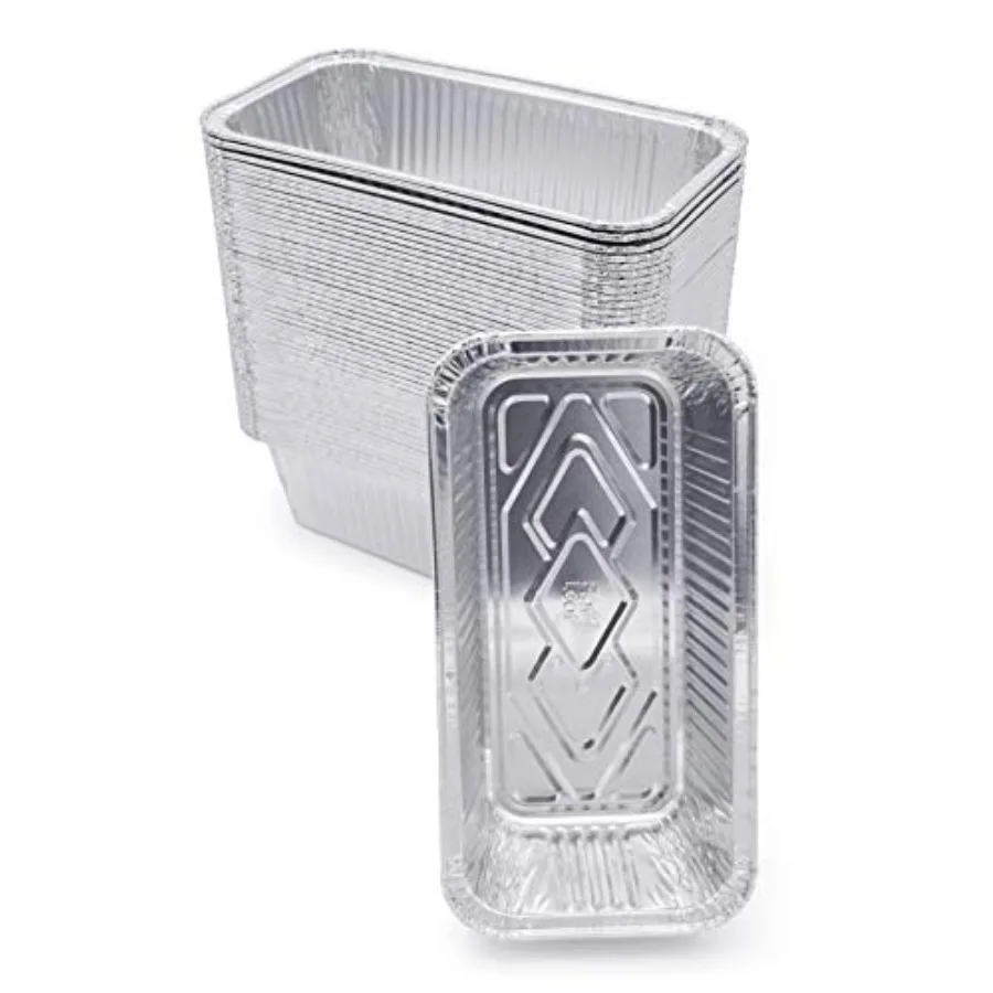 60 Pack Premium 2-LB Bread Loaf Baking Pans - 8.5 x 4.5 x 2.5 l Heavy Duty l Disposable Aluminum Foil Tins for Cakes Meatloaf L
60 Pack Premium 2-LB Bread Loaf Baking Pans - 8.5 x 4.5 x 2.5 l Heavy Duty l Disposable Aluminum Foil Tins for Cakes Meatloaf L