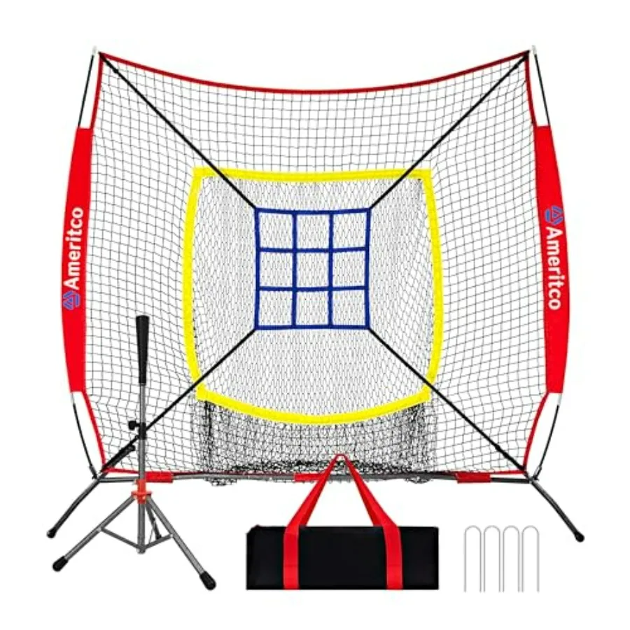 7x7ft Baseball Practice Net with Tee and Target for Hitting/Batting/Pitching/Throwing Large Pocket Scratch Resistant Base Indoo
7x7ft Baseball Practice Net with Tee and Target for Hitting/Batting/Pitching/Throwing Large Pocket Scratch Resistant Base Indoo