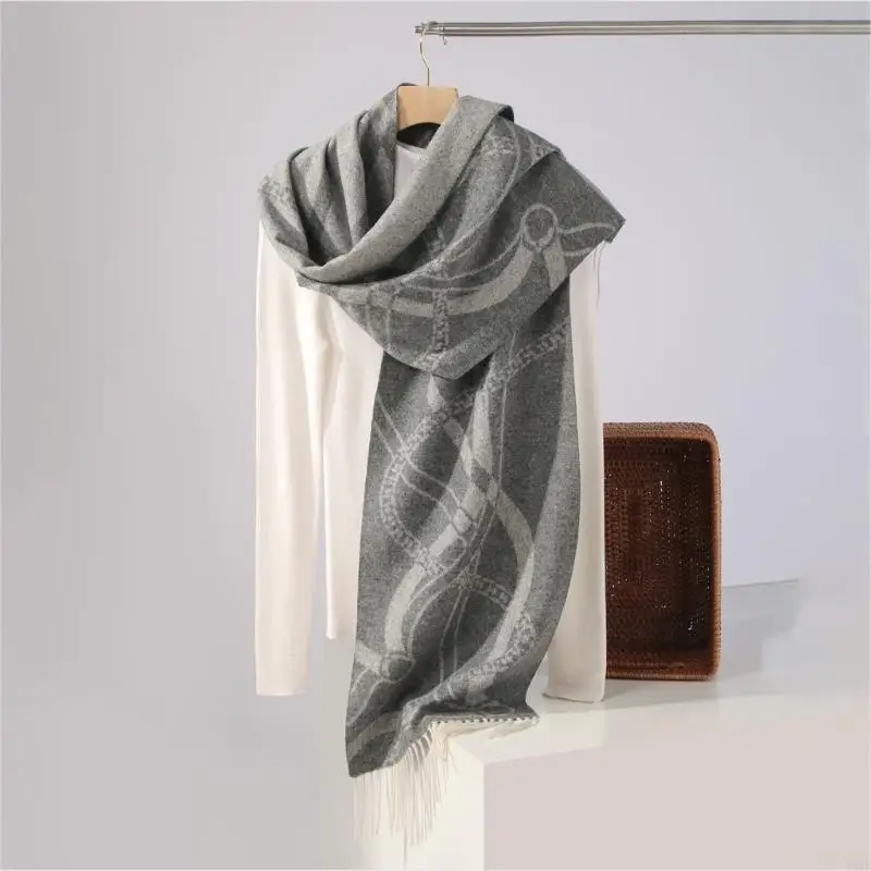 49ME Wool Scarf for Women and Men Double Sided Jacquard Pattern Neck Scarf for Outdoor Activity and Casual Gatherings
49ME Wool Scarf for Women and Men Double Sided Jacquard Pattern Neck Scarf for Outdoor Activity and Casual Gatherings