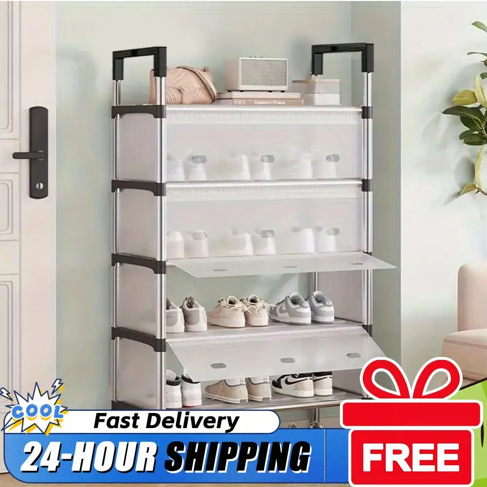 Multilayer Shoe Rack with Metal Frame Simple Shoe Cabinet Anti-Slip Plastic Shoe Storage Rack for Dorm Apartment Rental House
Multilayer Shoe Rack with Metal Frame Simple Shoe Cabinet Anti-Slip Plastic Shoe Storage Rack for Dorm Apartment Rental House
