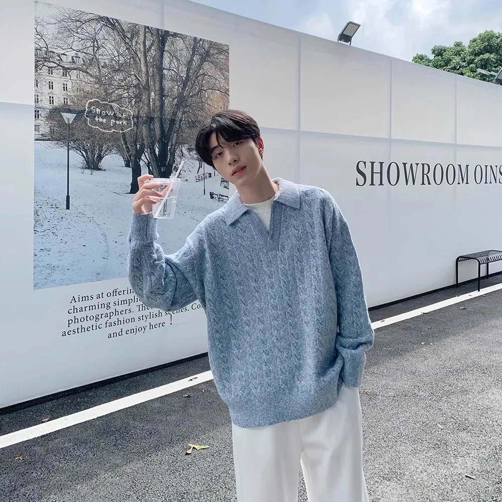 2026 Retro Lazy Twisted Texture V-Neck Pullover Sweater For Men Loose Spliced Knitted Cardigan Trendy
2026 Retro Lazy Twisted Texture V-Neck Pullover Sweater For Men Loose Spliced Knitted Cardigan Trendy