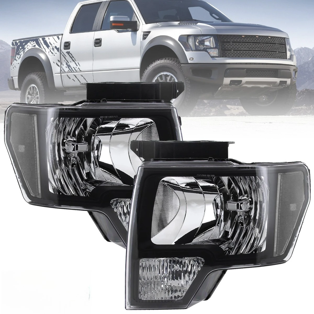 Black Headlights Fits 2009-2014 Ford F150 F-150 Replacement Head Lamp Left+Right
Black Headlights Fits 2009-2014 Ford F150 F-150 Replacement Head Lamp Left+Right