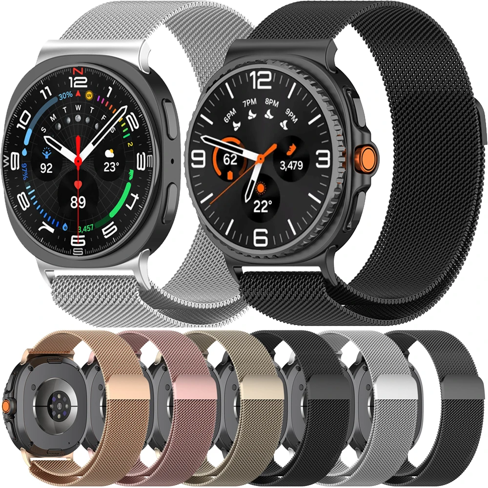 Milanese Loop Strap For Samsung Galaxy Watch 8 44mm 40mm Classic 46mm Metal Magnetic Bracelet Galaxy Watch Ultra 47mm Watchband
Milanese Loop Strap For Samsung Galaxy Watch 8 44mm 40mm Classic 46mm Metal Magnetic Bracelet Galaxy Watch Ultra 47mm Watchband