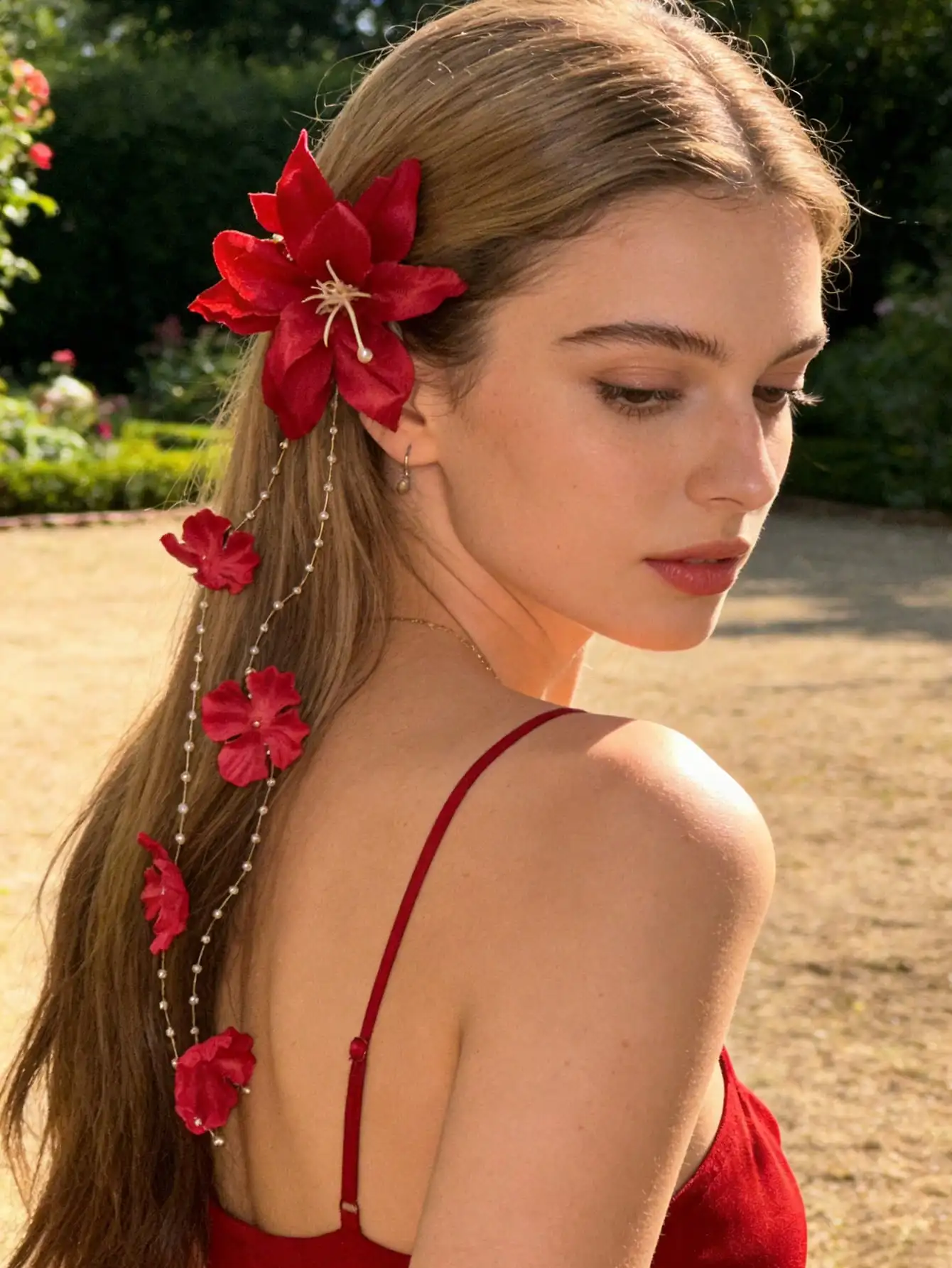 1pc Spring/Summer Beach Vacation Floral Tassel Hair Clip, Faux Flower Petal & Pearl Chain Design, Beach/Travel Photo/Daily
1pc Spring/Summer Beach Vacation Floral Tassel Hair Clip, Faux Flower Petal & Pearl Chain Design, Beach/Travel Photo/Daily