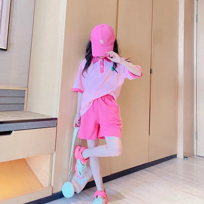 Children Sets Girls Summer Suit Short-sleeved POLO Shirt + Korean Style Sports Shorts Two-piece Set Sale Price Loungewear Outfit
Children Sets Girls Summer Suit Short-sleeved POLO Shirt + Korean Style Sports Shorts Two-piece Set Sale Price Loungewear Outfit