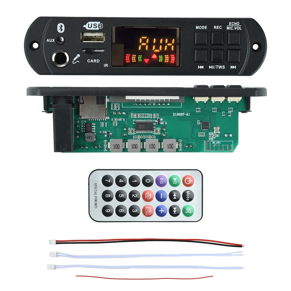 Car Audio MP3 Bluetooth Decoding Board with BT 5.3 Lossless Music Support FM Radio Recording Function 2x50W Amplifier
Car Audio MP3 Bluetooth Decoding Board with BT 5.3 Lossless Music Support FM Radio Recording Function 2x50W Amplifier
