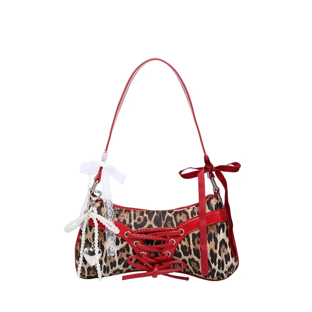 Women's Y2K Purse Coquette Bow Tie Vintage Shoulder Bags Lace PU Leather Kawaii Handbag
Women's Y2K Purse Coquette Bow Tie Vintage Shoulder Bags Lace PU Leather Kawaii Handbag