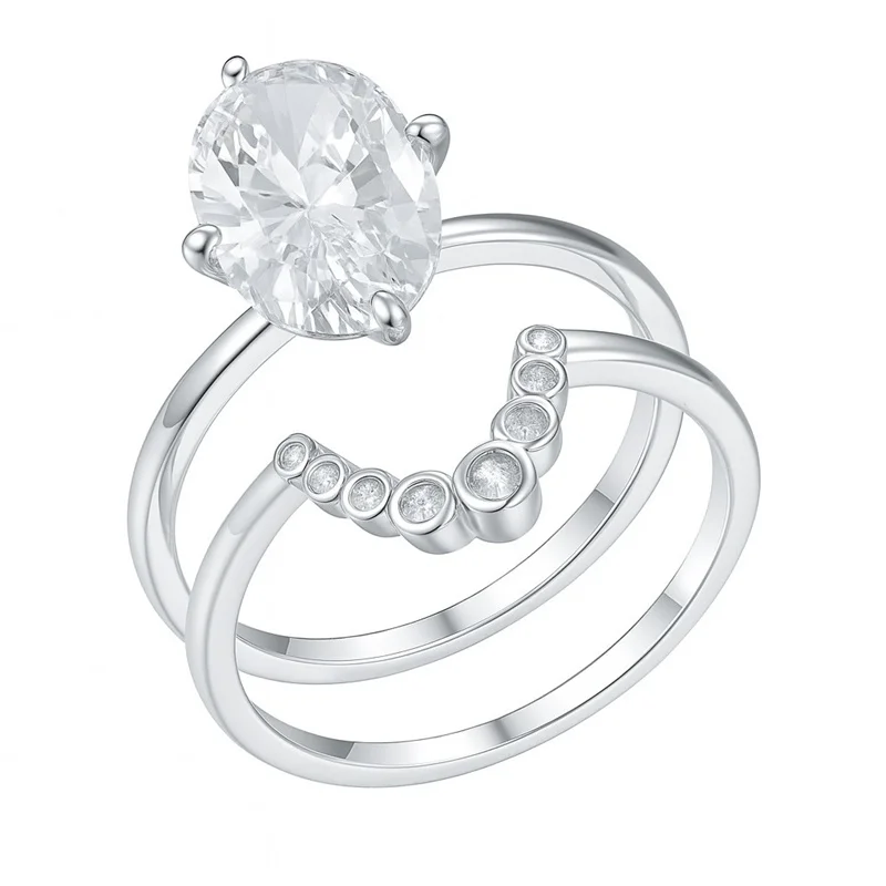 ZFSILVER 925 Silver Fashion Luxury Trendy Color D Moissanite 4.5Ct Point Oval Ring Charm Women Wedding Party Jewelry Gift MR0175
ZFSILVER 925 Silver Fashion Luxury Trendy Color D Moissanite 4.5Ct Point Oval Ring Charm Women Wedding Party Jewelry Gift MR0175