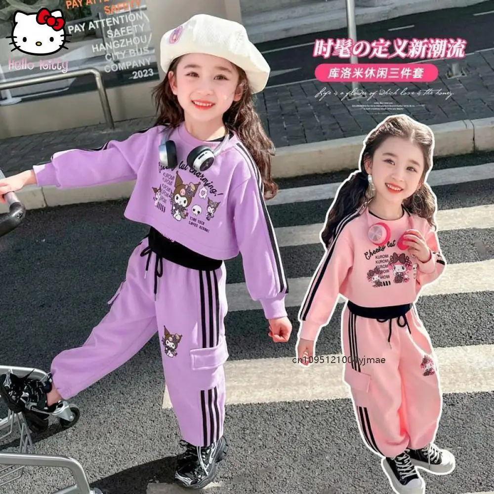 3Pcs Kawaii Children Long Sleeve Top Sports Pants Set Sanrios Anime Cinnamoroll Kuromi Melody Cartoon Casual Fashion Sportwear
3Pcs Kawaii Children Long Sleeve Top Sports Pants Set Sanrios Anime Cinnamoroll Kuromi Melody Cartoon Casual Fashion Sportwear