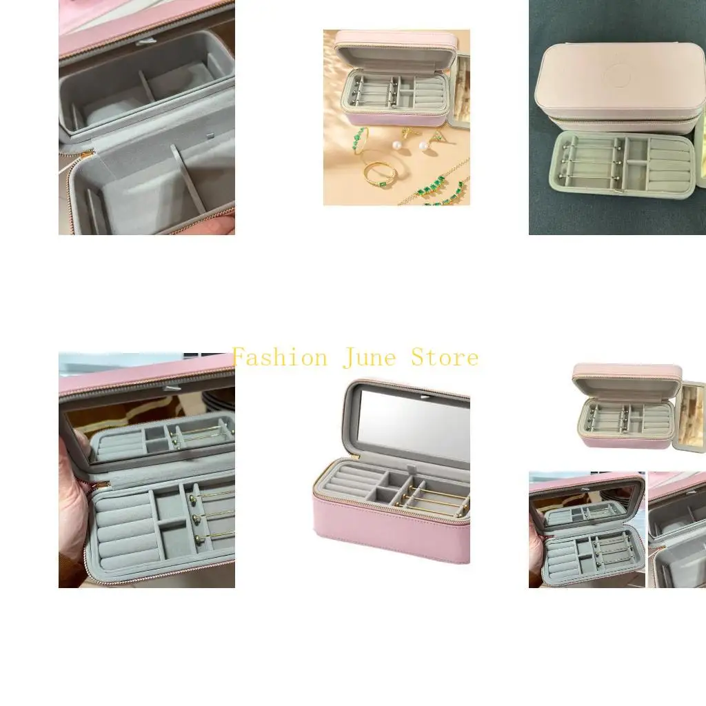 N5KA Soft Flannel Lined Pink Jewelry Case with Multi Compartments For Safe Storage
N5KA Soft Flannel Lined Pink Jewelry Case with Multi Compartments For Safe Storage