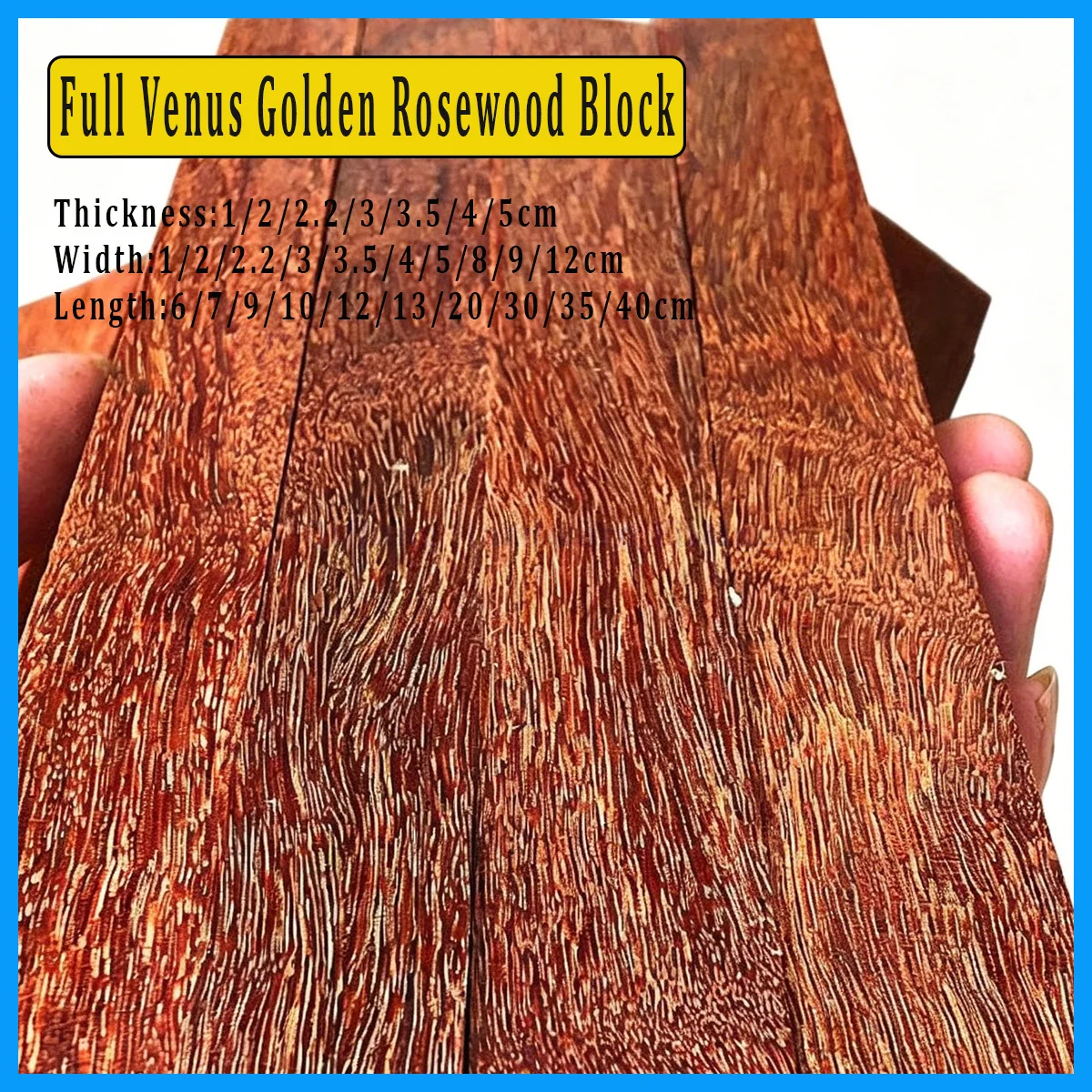Full Venus Golden Rosewood Wood Block, Gold Wire Wooden Strip, High Density Solid Wood, DIY Hand Carving Craft Decor Material
Full Venus Golden Rosewood Wood Block, Gold Wire Wooden Strip, High Density Solid Wood, DIY Hand Carving Craft Decor Material
