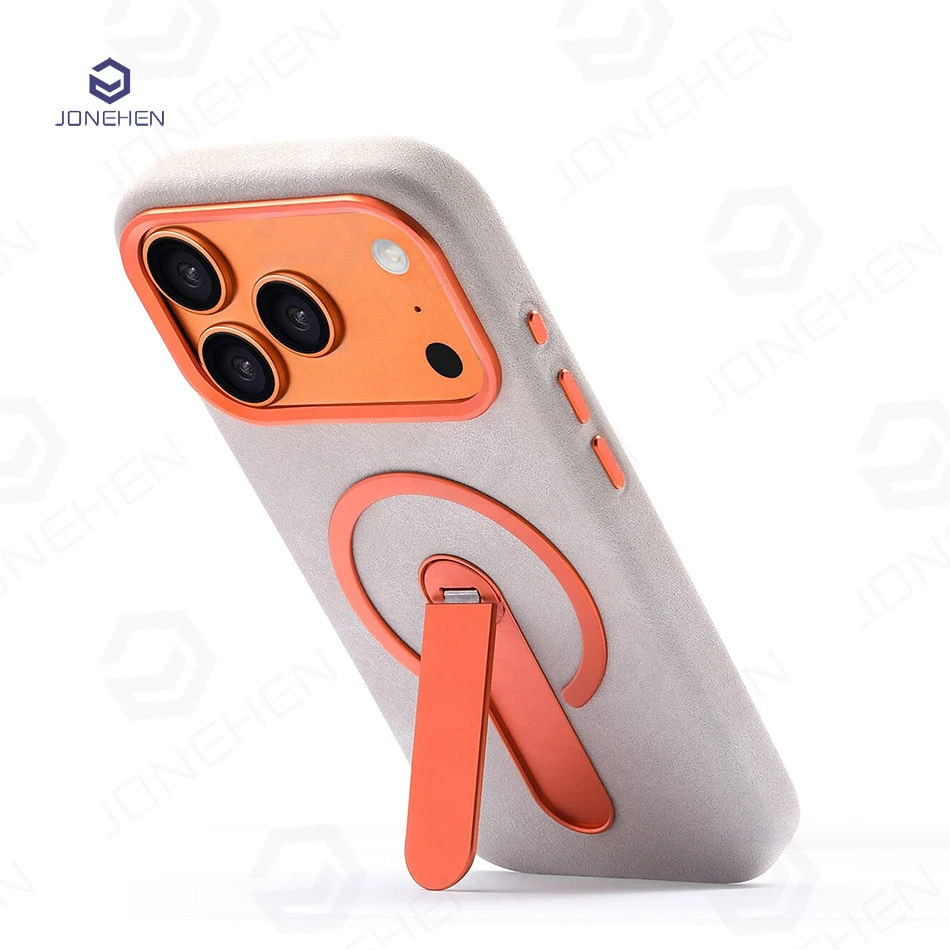 For Magsafe Retro Alloy Bracket Matte Leather Magnetic Case For iPhone 17 16 15 Pro Max Wireless Charge Skin Texture Armor Cover
For Magsafe Retro Alloy Bracket Matte Leather Magnetic Case For iPhone 17 16 15 Pro Max Wireless Charge Skin Texture Armor Cover