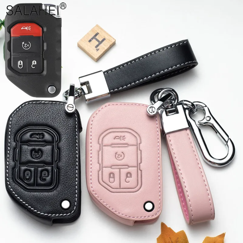 New Leather Car Key Cover Case Fob for Jeep Renegade Compass Grand Cherokee Wrangler JL JLU 2018 2019 Patriot Liberty Accessory
New Leather Car Key Cover Case Fob for Jeep Renegade Compass Grand Cherokee Wrangler JL JLU 2018 2019 Patriot Liberty Accessory