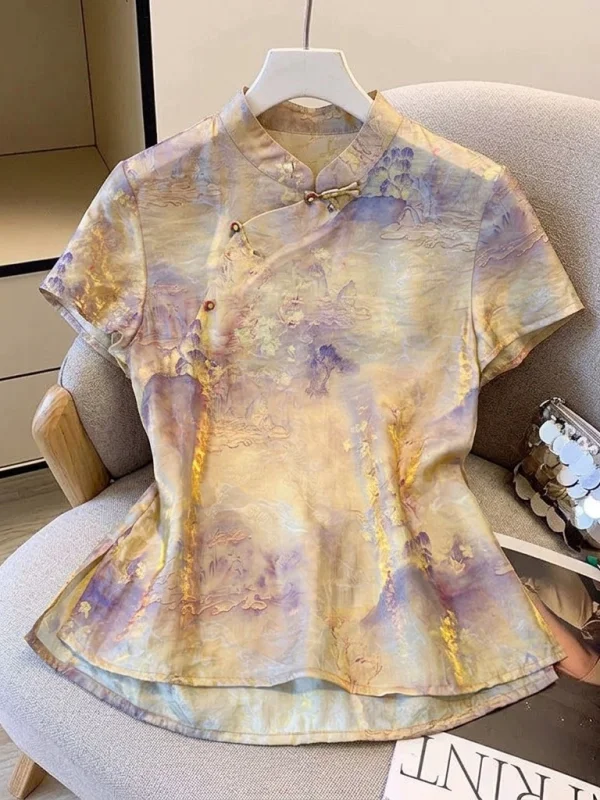 New Chinese Style Dyed Short Sleeve Shirt Women's plus Size Summer 2026 Big Code Fat MM National Style Small Shirt Atmosphere...
New Chinese Style Dyed Short Sleeve Shirt Women's plus Size Summer 2026 Big Code Fat MM National Style Small Shirt Atmosphere...