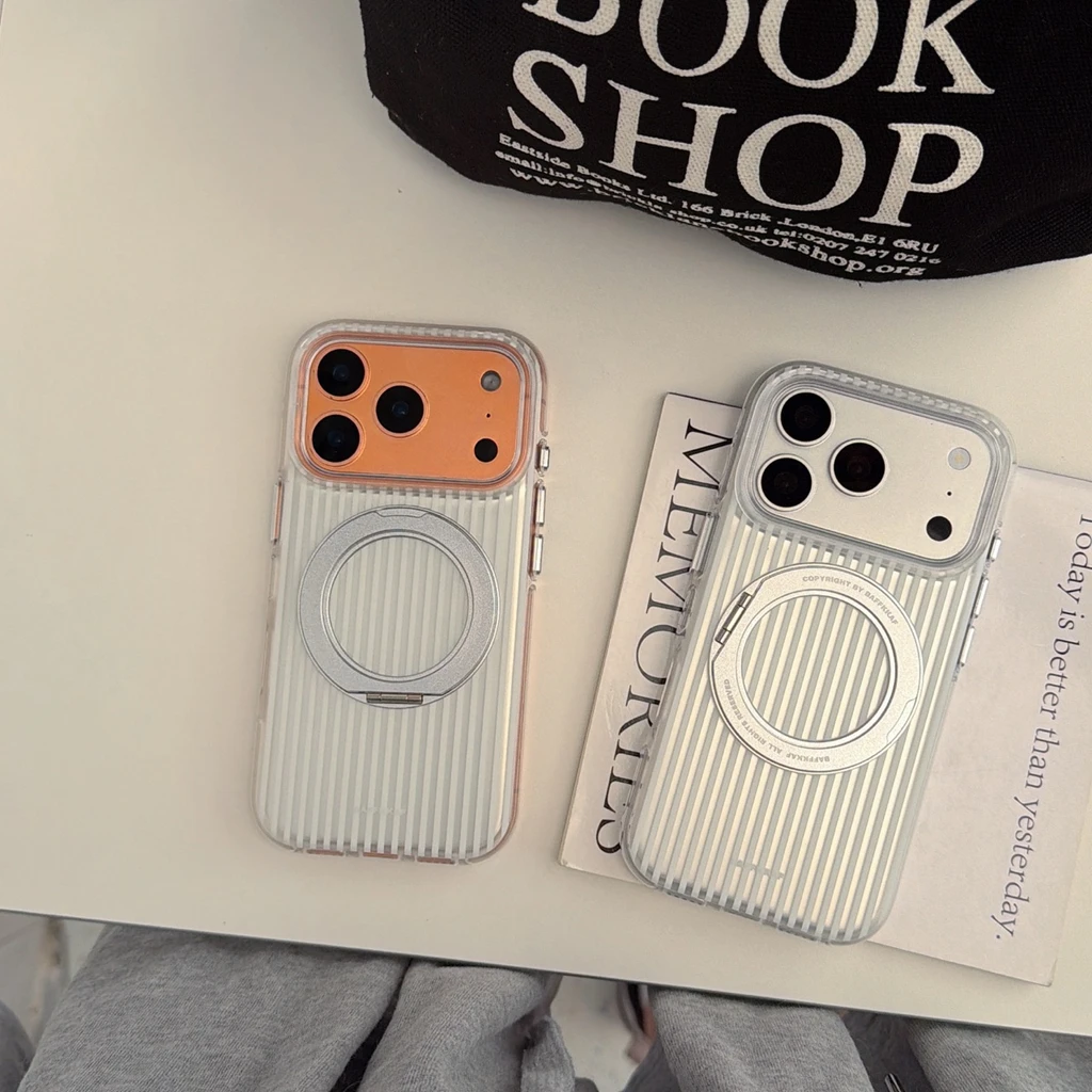 Minimalist Transparent Vertical Stripe 360° Rotatable Integrated Stand Shock Proof Phone Cover Case for iPhone 17 16 15 Pro Max
Minimalist Transparent Vertical Stripe 360° Rotatable Integrated Stand Shock Proof Phone Cover Case for iPhone 17 16 15 Pro Max