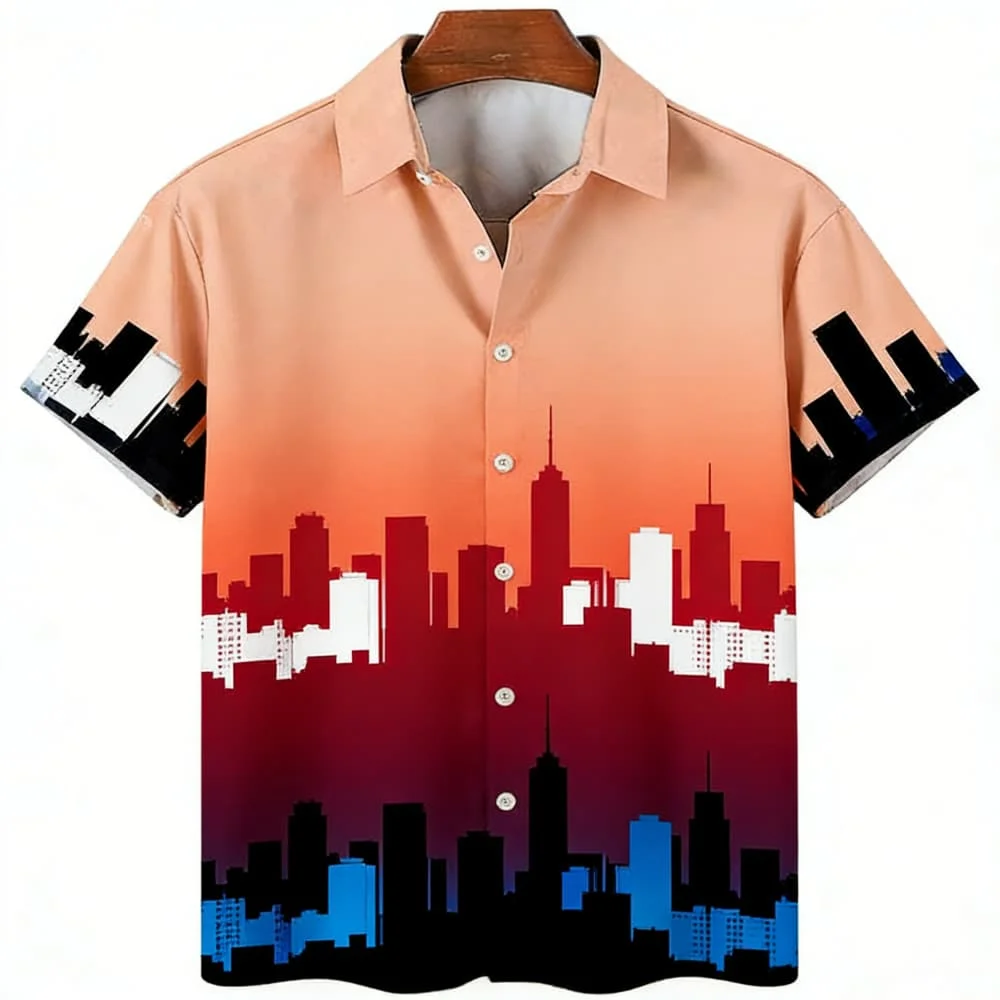 Men's Vintage Artistic Landscape Print Short Sleeve Shirt Casual Fashion For Daily Commute And Vacation Styling
Men's Vintage Artistic Landscape Print Short Sleeve Shirt Casual Fashion For Daily Commute And Vacation Styling