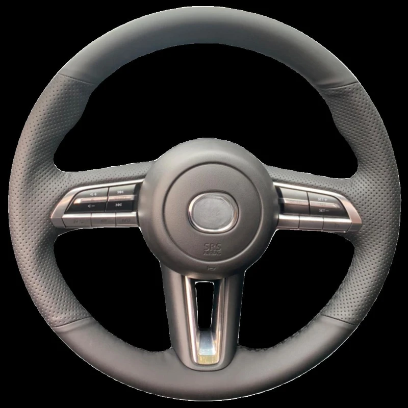 Для Mazda 3 Axela 2019-2022 CX-30 MX-30 2020 2021 2022, прошитый вручную нескользящий черный чехол на руль из натуральной кожи
Для Mazda 3 Axela 2019-2022 CX-30 MX-30 2020 2021 2022, прошитый вручную нескользящий черный чехол на руль из натуральной кожи