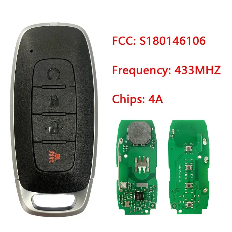 DIYKEY PN: 285E3-5MS0C for Nissan Qashqai Juke Smart Remote Key 2 Button 433.92MHz 4A Chip TXPZ1 S180146106
DIYKEY PN: 285E3-5MS0C for Nissan Qashqai Juke Smart Remote Key 2 Button 433.92MHz 4A Chip TXPZ1 S180146106
