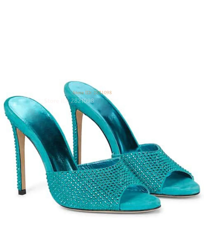 Crystal Holly Embellished Suede Sandals Thin Heeled Slip On Shiny Women High Heel Open Toe Summer Shoes
Crystal Holly Embellished Suede Sandals Thin Heeled Slip On Shiny Women High Heel Open Toe Summer Shoes