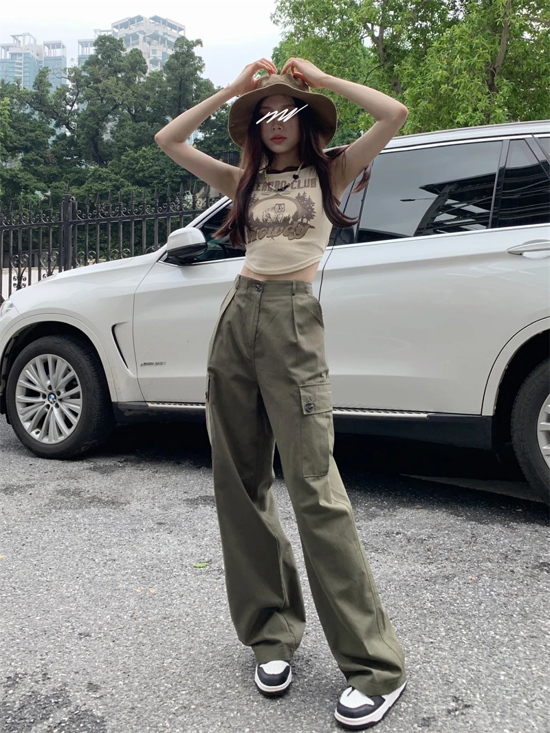 Slim Camouflage Overalls Casual Pants Summer Thin Loose Straight Tube High Waist Wide Leg Pants Floor Pants Pants Women
Slim Camouflage Overalls Casual Pants Summer Thin Loose Straight Tube High Waist Wide Leg Pants Floor Pants Pants Women