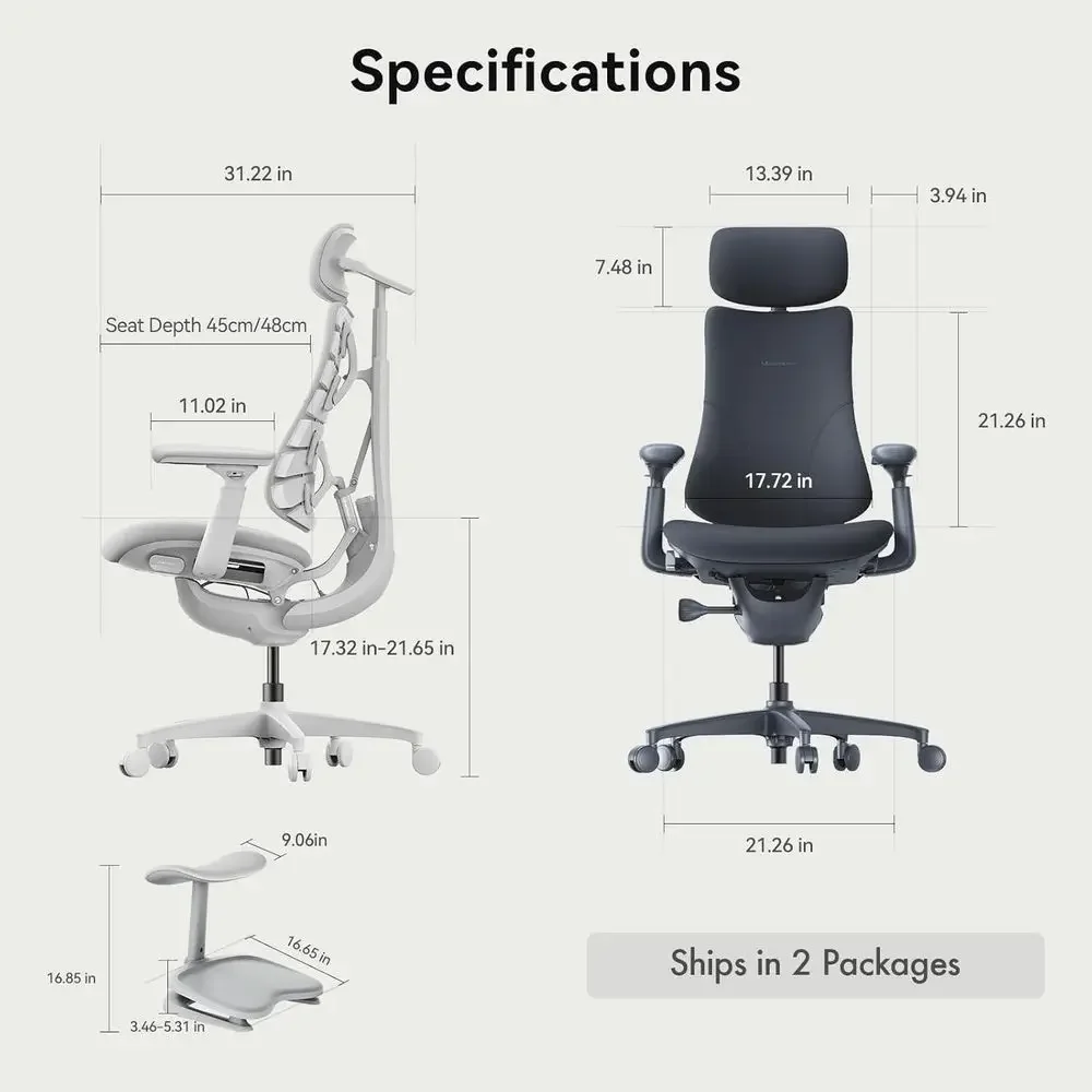 Special OfferErgonomic Office Chair With Lumbar Support, 160° Recline, Spine Stretch, Black + 48cm Footrest Bundle
Special OfferErgonomic Office Chair With Lumbar Support, 160° Recline, Spine Stretch, Black + 48cm Footrest Bundle