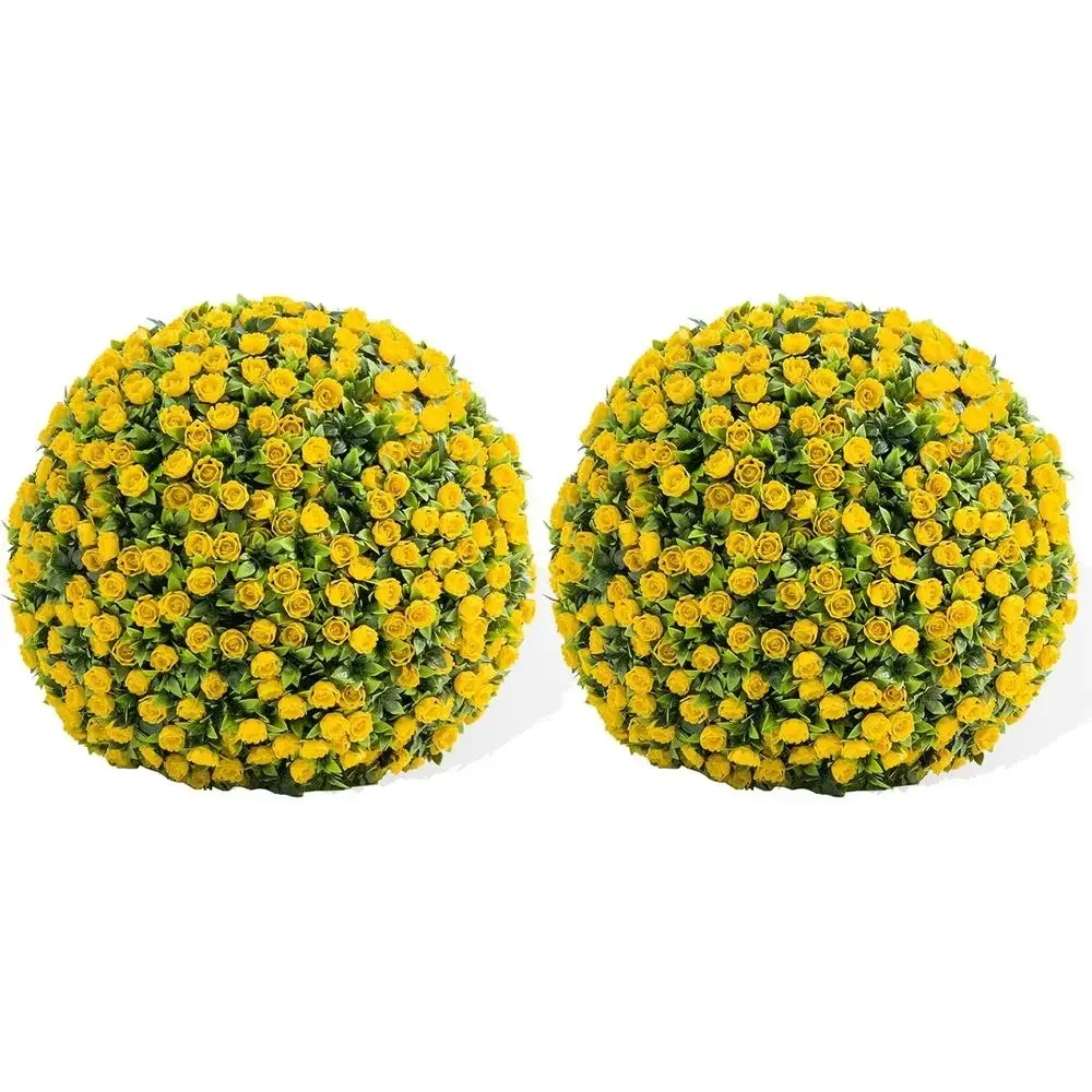 Pair of Artificial Topiary Balls, Decorative Spheres for Indoor & Outdoor, Perfect for Weddings, Yellow
Pair of Artificial Topiary Balls, Decorative Spheres for Indoor & Outdoor, Perfect for Weddings, Yellow