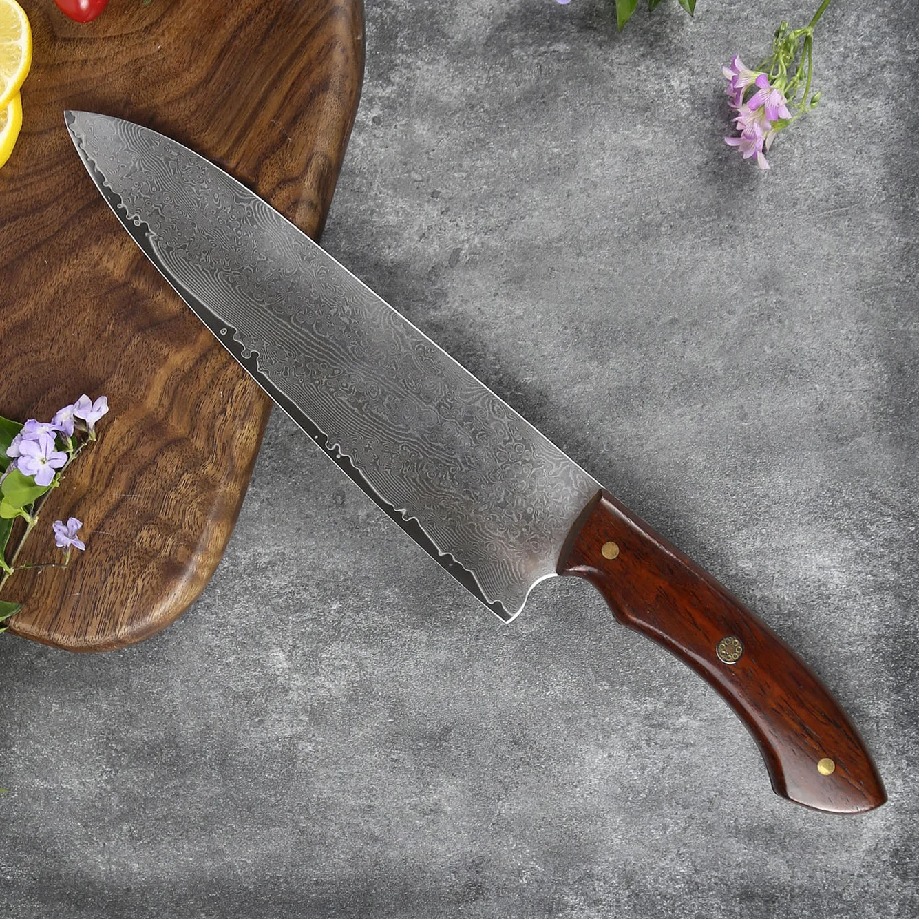 8-дюймовый нож шеф-повара, 67 слоев дамасской стали, лезвие 10Cr15Mov, ручка из палисандра, нож для нарезки овощей, тесак, сашими, мяса, кухонный нож
8-дюймовый нож шеф-повара, 67 слоев дамасской стали, лезвие 10Cr15Mov, ручка из палисандра, нож для нарезки овощей, тесак, сашими, мяса, кухонный нож