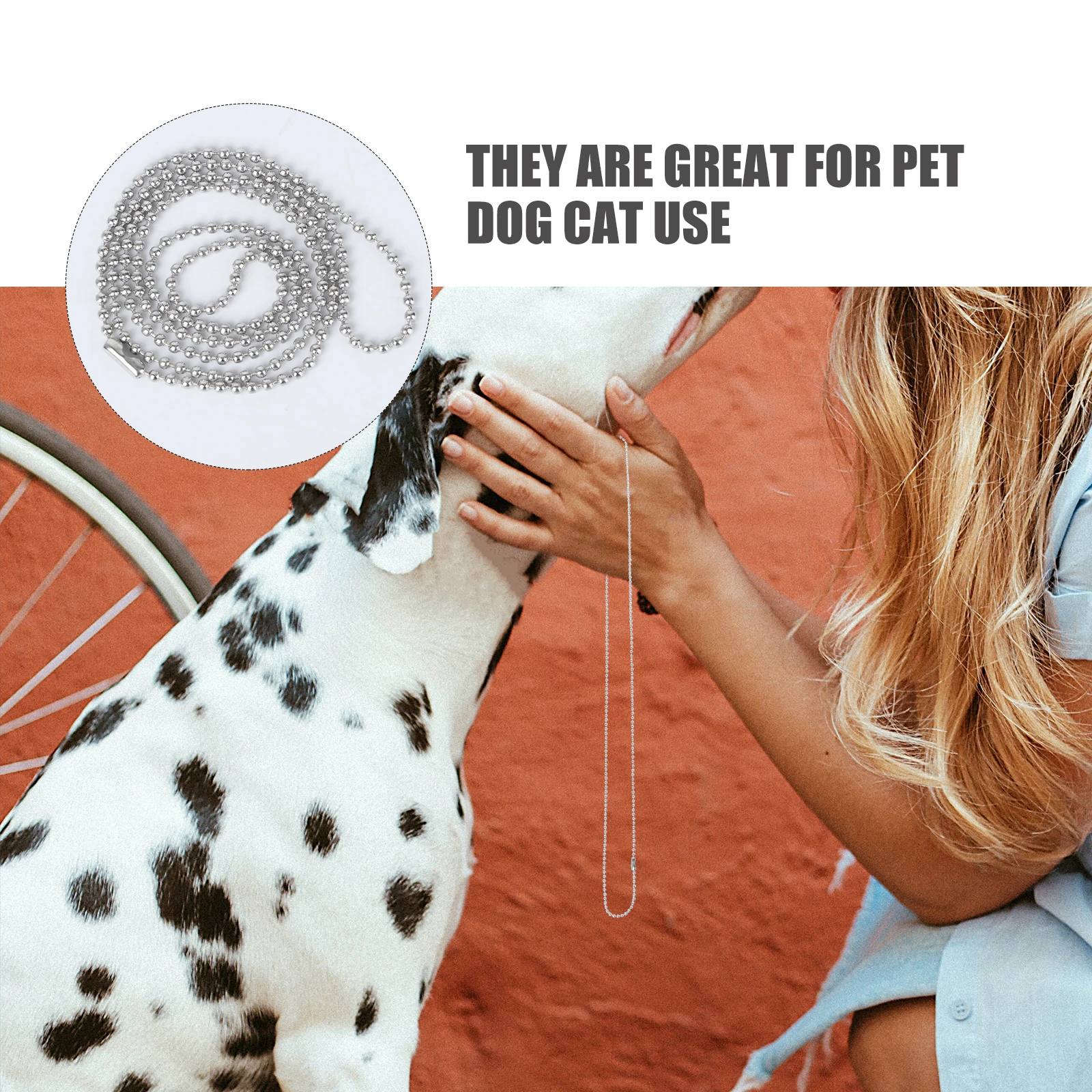 5Pcs Pet Chain Silver Necklace Durable Dog Tag Chains Keychain Tile Pendant Adjustable Ball Chain Accessories NonNickel Alloy 
5Pcs Pet Chain Silver Necklace Durable Dog Tag Chains Keychain Tile Pendant Adjustable Ball Chain Accessories NonNickel Alloy