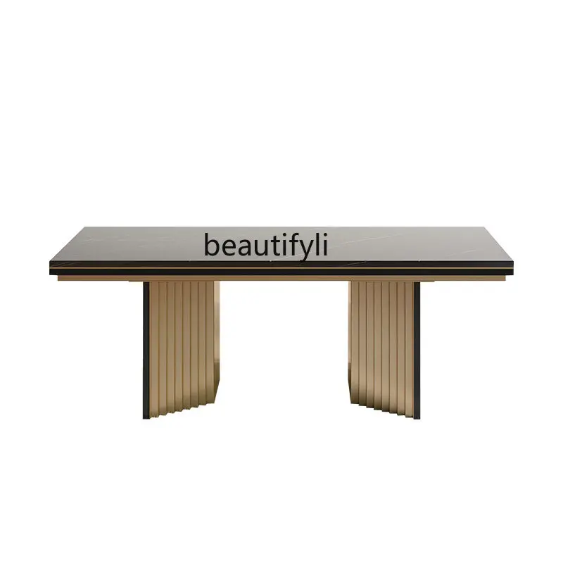 Nordic Marble Coffee Table Small Apartment Stainless Steel Light Luxury Tea Table Household Rectangular Tea Table
Nordic Marble Coffee Table Small Apartment Stainless Steel Light Luxury Tea Table Household Rectangular Tea Table