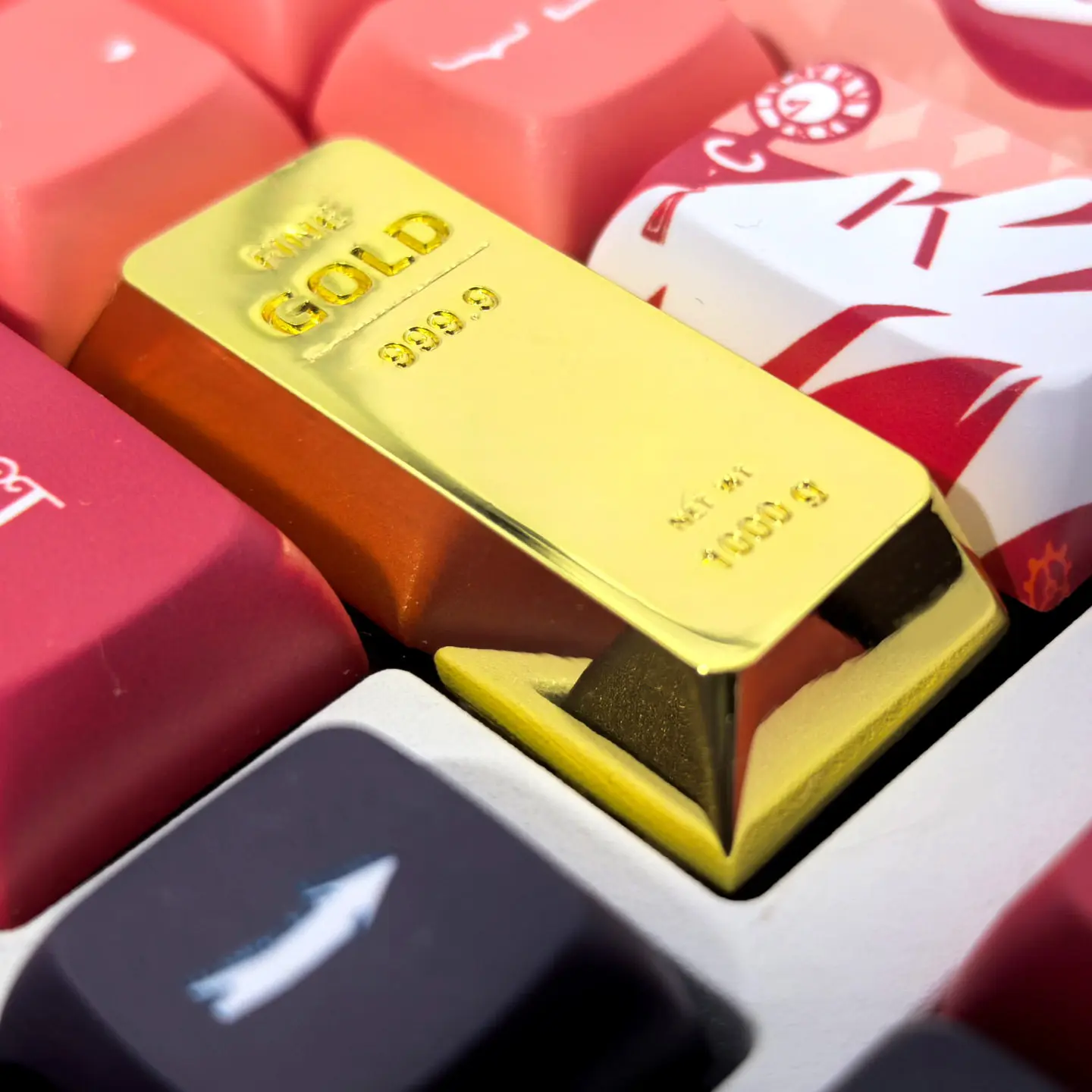 Zinc Alloy 1u/2.25u Keycaps Set Golden Cherry Profile Custom Original Handmade Keycaps for Mechanical Keyboard Accessories DIY
Zinc Alloy 1u/2.25u Keycaps Set Golden Cherry Profile Custom Original Handmade Keycaps for Mechanical Keyboard Accessories DIY