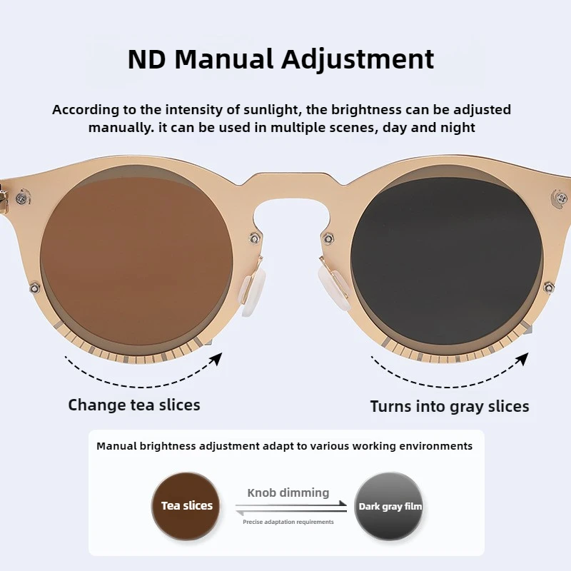 New Handcrafted ND Lens Rotating Adjustable Dimming Sunglasses Vintage Round Polarized UV-Filter Shades Unisex Fishing Gafas Box
New Handcrafted ND Lens Rotating Adjustable Dimming Sunglasses Vintage Round Polarized UV-Filter Shades Unisex Fishing Gafas Box