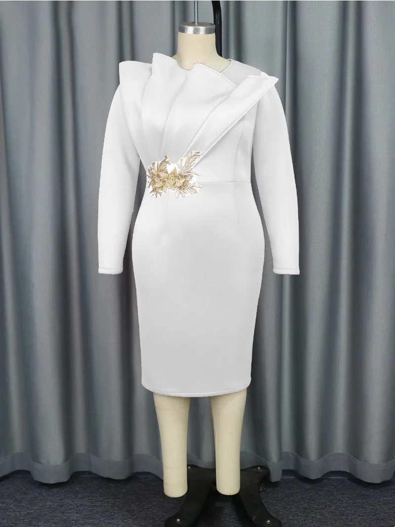 Elegant Church Dresses for Women Party Bodycon Long Sleeves with Lace Appliques Sheath Classy Occasion African Wedding Guest New
Elegant Church Dresses for Women Party Bodycon Long Sleeves with Lace Appliques Sheath Classy Occasion African Wedding Guest New