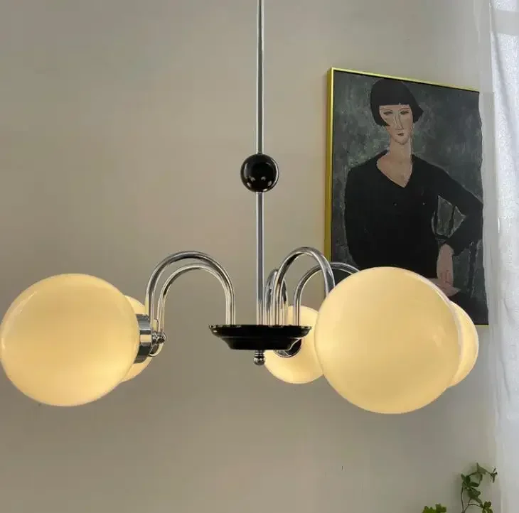 American modern simple luxury glass ball chandelier French living room dining room bedroom LED lamps
American modern simple luxury glass ball chandelier French living room dining room bedroom LED lamps