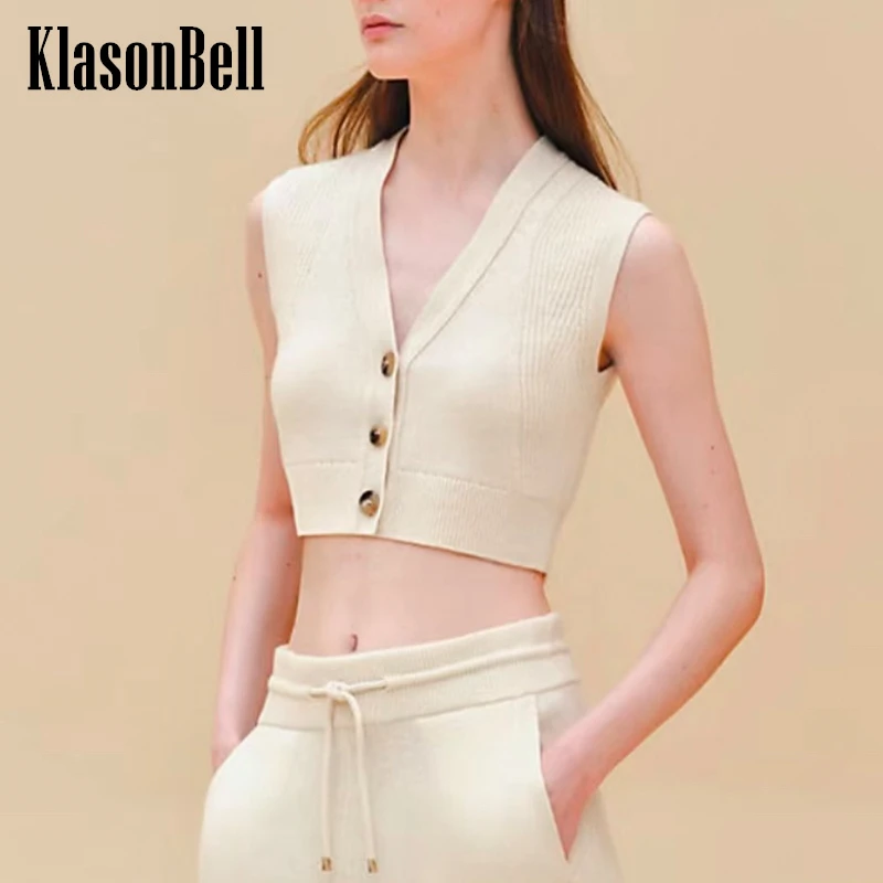 5.20 KlasonBell 2024 New Arrival Solid Jacquard V-Neck Single Breasted All-matches Cashmere Knitted Vest Women
5.20 KlasonBell 2024 New Arrival Solid Jacquard V-Neck Single Breasted All-matches Cashmere Knitted Vest Women