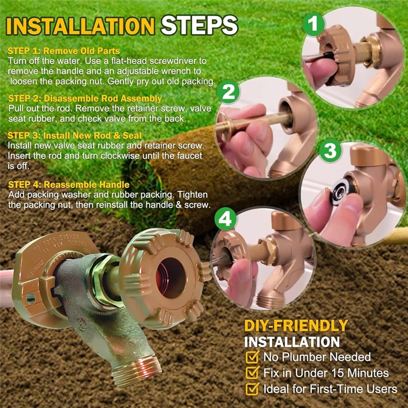 Ремкомплект крана ABLK RK-14MH для уличного крана Woodford, модель 14 и 18, подходит для шлангового нагрудника, патрубка, настенного гидранта 
Ремкомплект крана ABLK RK-14MH для уличного крана Woodford, модель 14 и 18, подходит для шлангового нагрудника, патрубка, настенного гидранта