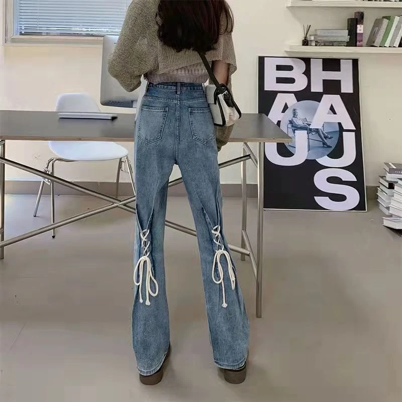 2026 New Women Korean Style High Waist Wide Leg Jeans Solid Color Loose Baggy Pants with Adjustable Tie Belt Casual Streetwear
2026 New Women Korean Style High Waist Wide Leg Jeans Solid Color Loose Baggy Pants with Adjustable Tie Belt Casual Streetwear
