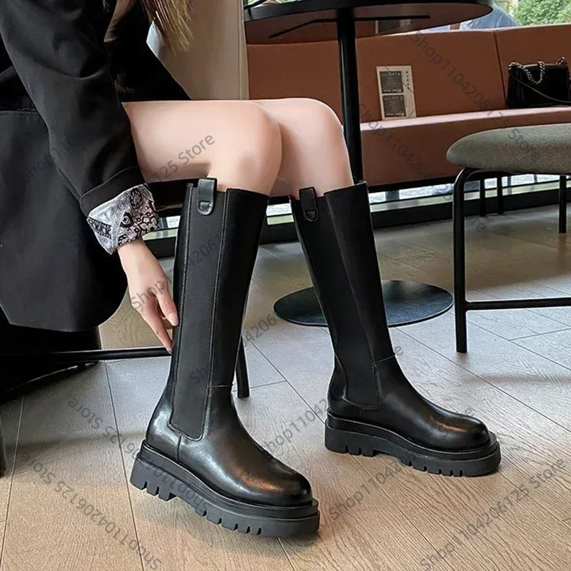 Women High Boots Fashion Woman Non-slip Waterproof Winter Zipper PU Leather Knee High Boots Women Chunky Platform Long Boots
Women High Boots Fashion Woman Non-slip Waterproof Winter Zipper PU Leather Knee High Boots Women Chunky Platform Long Boots
