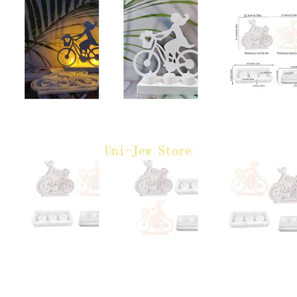 40GB Silicone Molding Tool Unique Adornment Molds Bike Girl Handmade Crafts Moulds Silicone Texture for Candle Stand
40GB Silicone Molding Tool Unique Adornment Molds Bike Girl Handmade Crafts Moulds Silicone Texture for Candle Stand