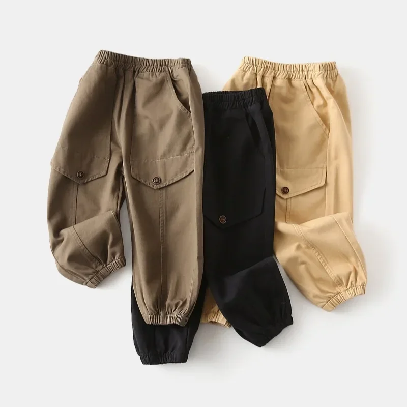 New 2025 Spring Autumn Boys Casual Pants Child Loose Solid Elastic Waist Cotton Long Trousers Children Clothing for 2-7 Years
New 2025 Spring Autumn Boys Casual Pants Child Loose Solid Elastic Waist Cotton Long Trousers Children Clothing for 2-7 Years