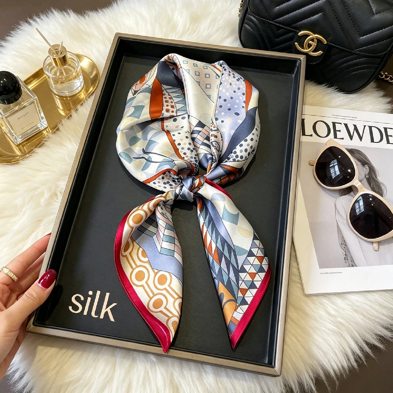 Elegant Chinese Style Silk Small Square Scarf, Tied Bag, Hair, Sun Protection, Out of The Street with Silk Mulberry Silk Scarf
Elegant Chinese Style Silk Small Square Scarf, Tied Bag, Hair, Sun Protection, Out of The Street with Silk Mulberry Silk Scarf
