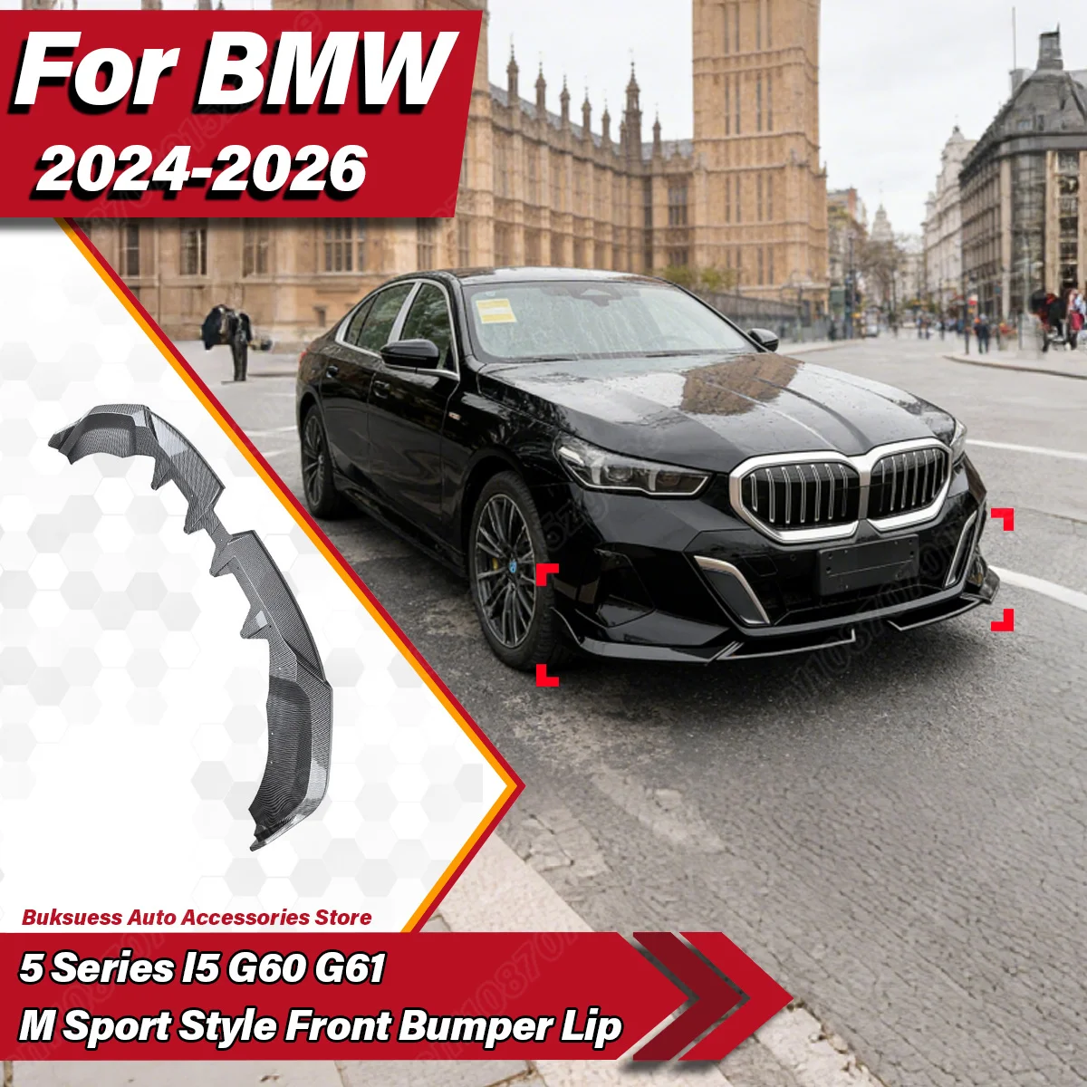 For Bmw 5 Series I5 G60 G61 2024 2025 2026 M Sport Style Front Bumper Spoiler Chin Protector Splitter Car Accessories Auto Parts
For Bmw 5 Series I5 G60 G61 2024 2025 2026 M Sport Style Front Bumper Spoiler Chin Protector Splitter Car Accessories Auto Parts