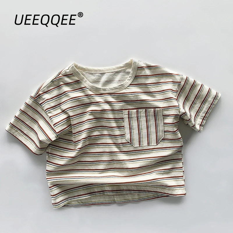 Spring Summer Children T-Shirts 1-8Y Boys Cotton Striped Short Sleeve T Shirts Korean Tops Tees Toddler Wear For Kids Clothing
Spring Summer Children T-Shirts 1-8Y Boys Cotton Striped Short Sleeve T Shirts Korean Tops Tees Toddler Wear For Kids Clothing