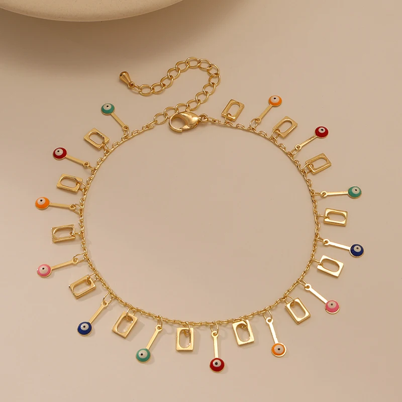 Cute Eye tassel Anklet Trend Fashion Party Gifts Unique Summer Simple Accessories Geometric Personality Elegant Jewelry
Cute Eye tassel Anklet Trend Fashion Party Gifts Unique Summer Simple Accessories Geometric Personality Elegant Jewelry