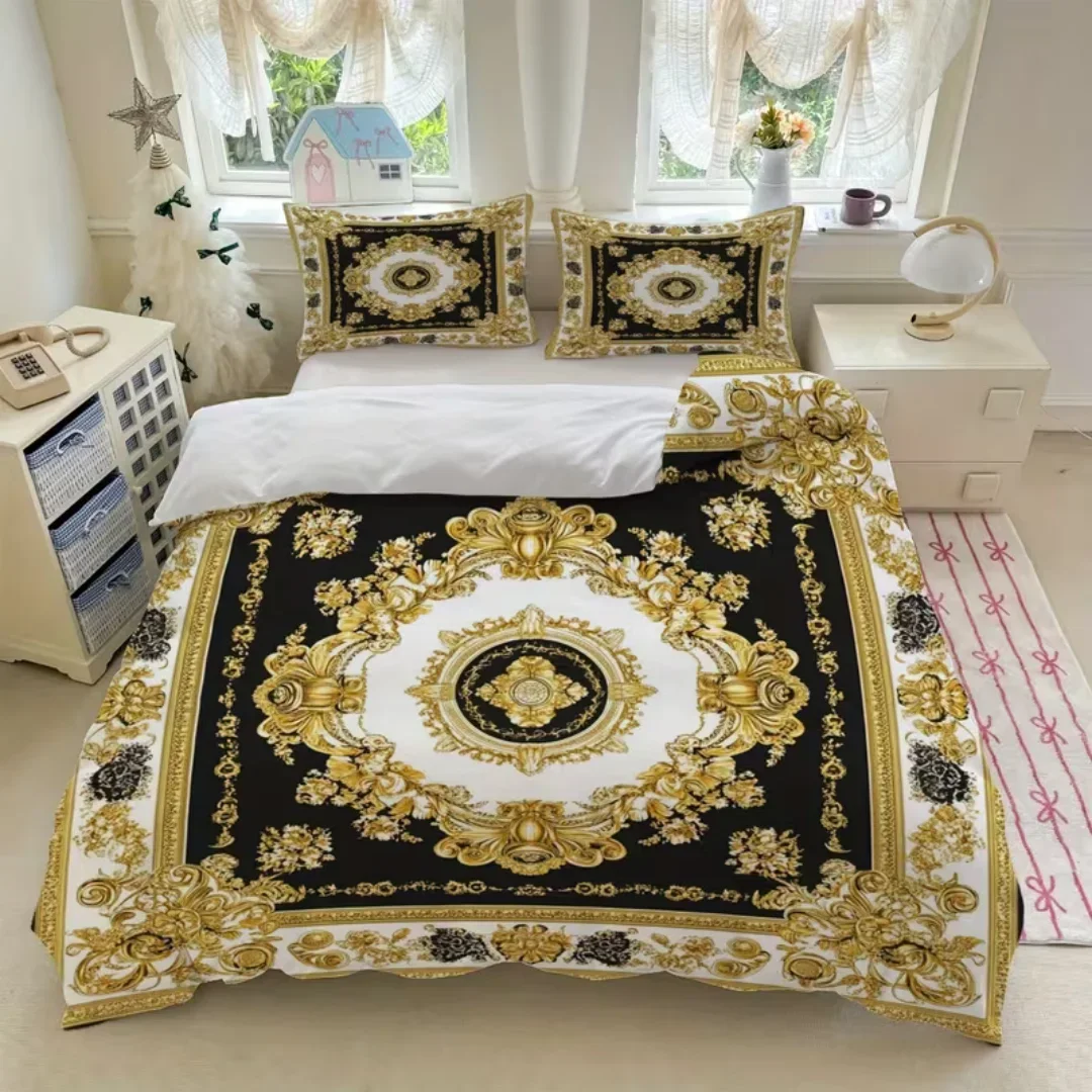 3pcs Luxury Golden Geometric Printed Bedding Set Baroque Duvet Cover Set for Home Dorm Decoration Single King Queen Size 228x228
3pcs Luxury Golden Geometric Printed Bedding Set Baroque Duvet Cover Set for Home Dorm Decoration Single King Queen Size 228x228