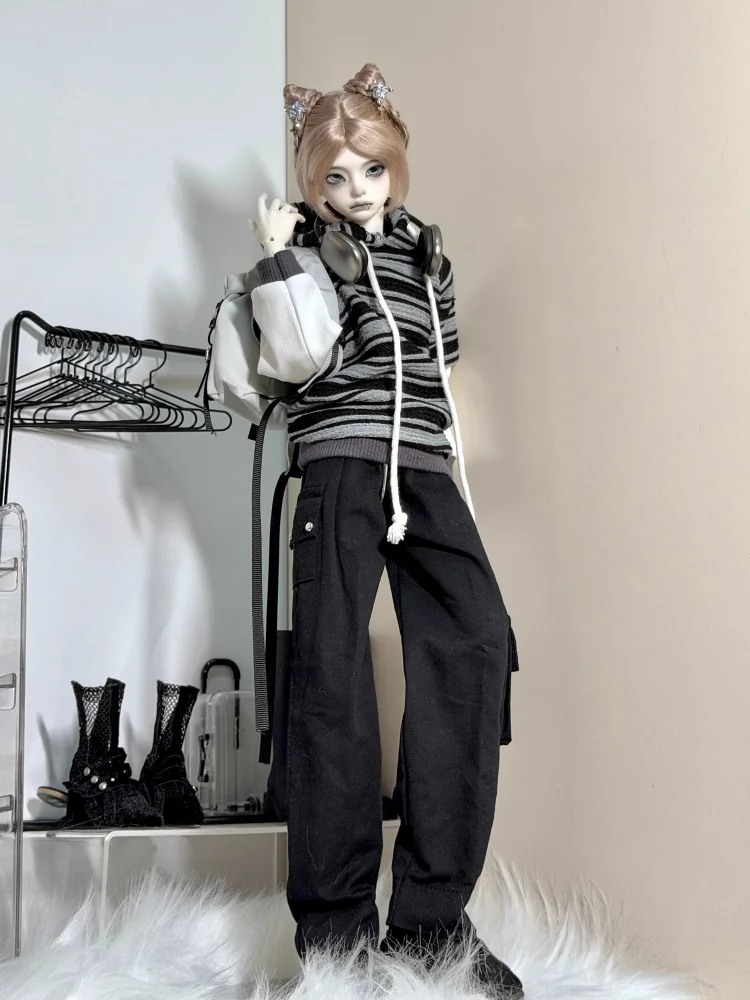 BJD Doll Clothes For 1/4 Dolls Black Blue Striped Hoodie Sweater Pants Dolls Clothing Accessories (No Dolls)
BJD Doll Clothes For 1/4 Dolls Black Blue Striped Hoodie Sweater Pants Dolls Clothing Accessories (No Dolls)