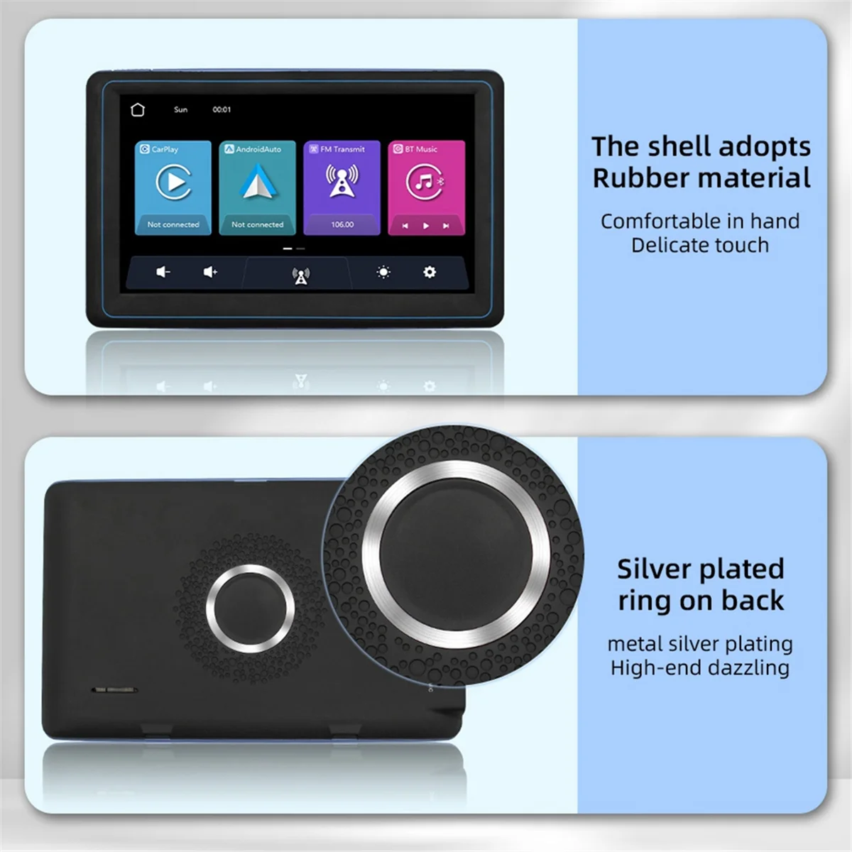 7Inch Car Touch Screen Wireless CarPlay and Android Auto Car Portable Automatic Multimedia Player Navigation Screen
7Inch Car Touch Screen Wireless CarPlay and Android Auto Car Portable Automatic Multimedia Player Navigation Screen
